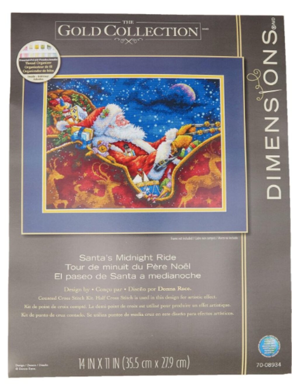 Dimensions The Gold Collection - Santa's Midnight Ride - Cross Stitch Kit
